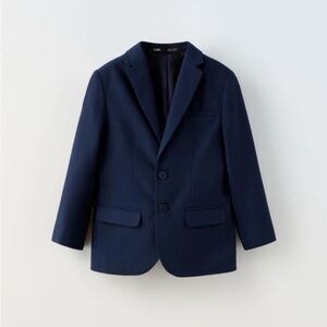 Zara Kids Classic Dark Blue Blazer Size 11/12 Boy Sports Coat Tailored Fit